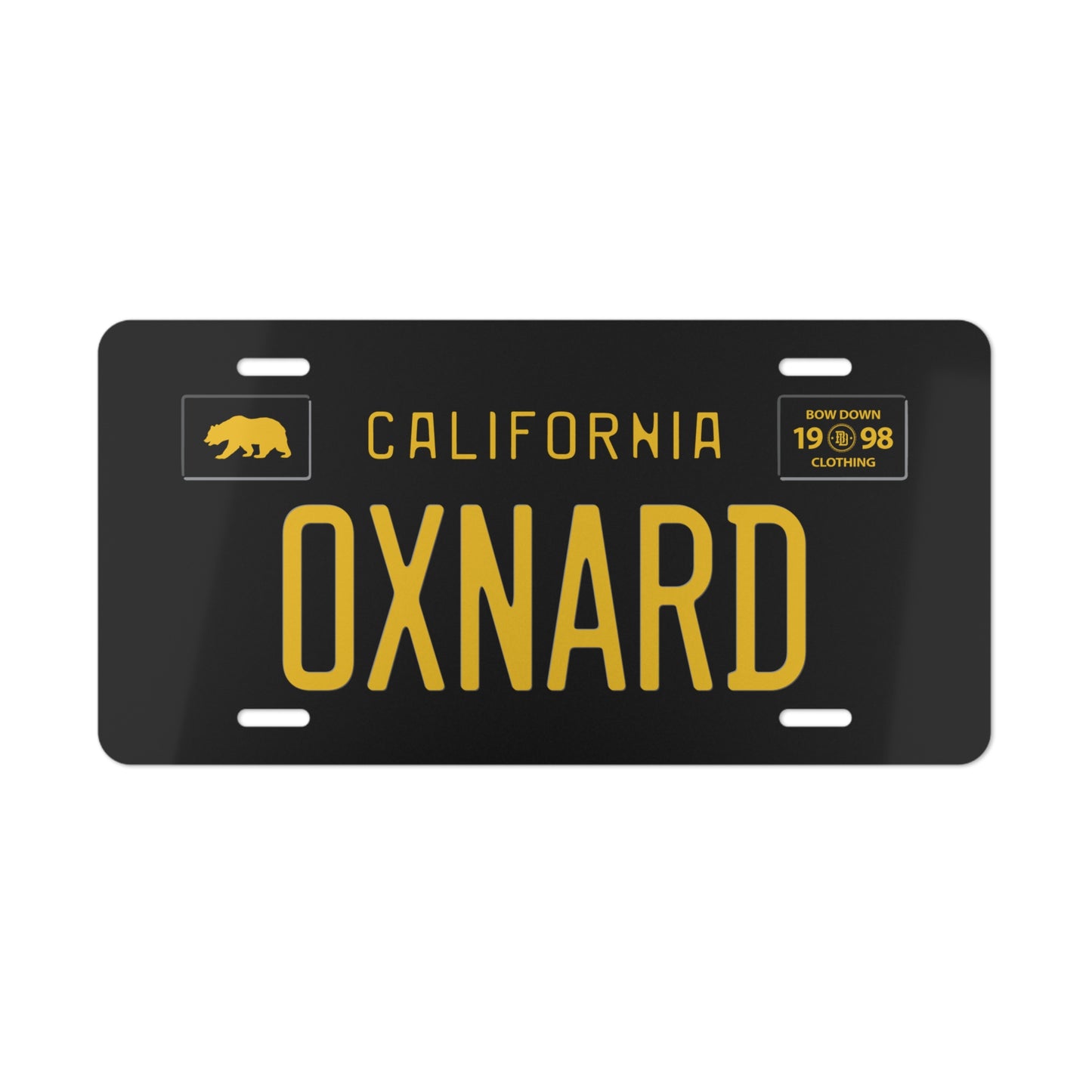 OXNARD Black Vanity Plate