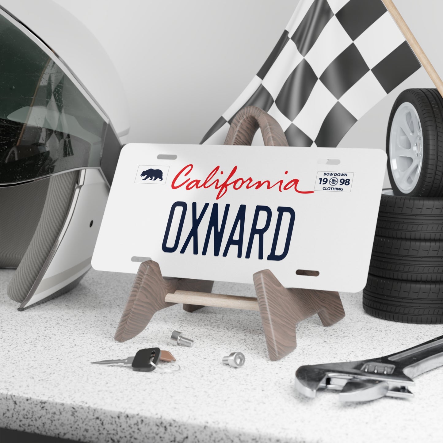 OXNARD White Vanity Plate