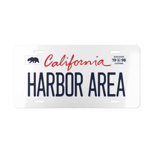 HARBOR AREA White Vanity Plate