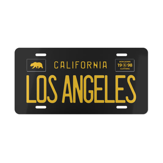 LOS ANGELES Black Vanity Plate