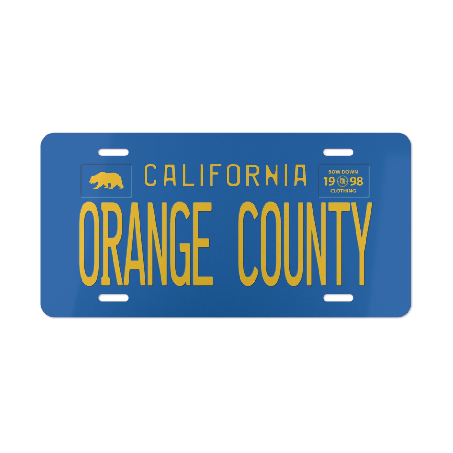 ORANGE COUNTY Blue Vanity Plate