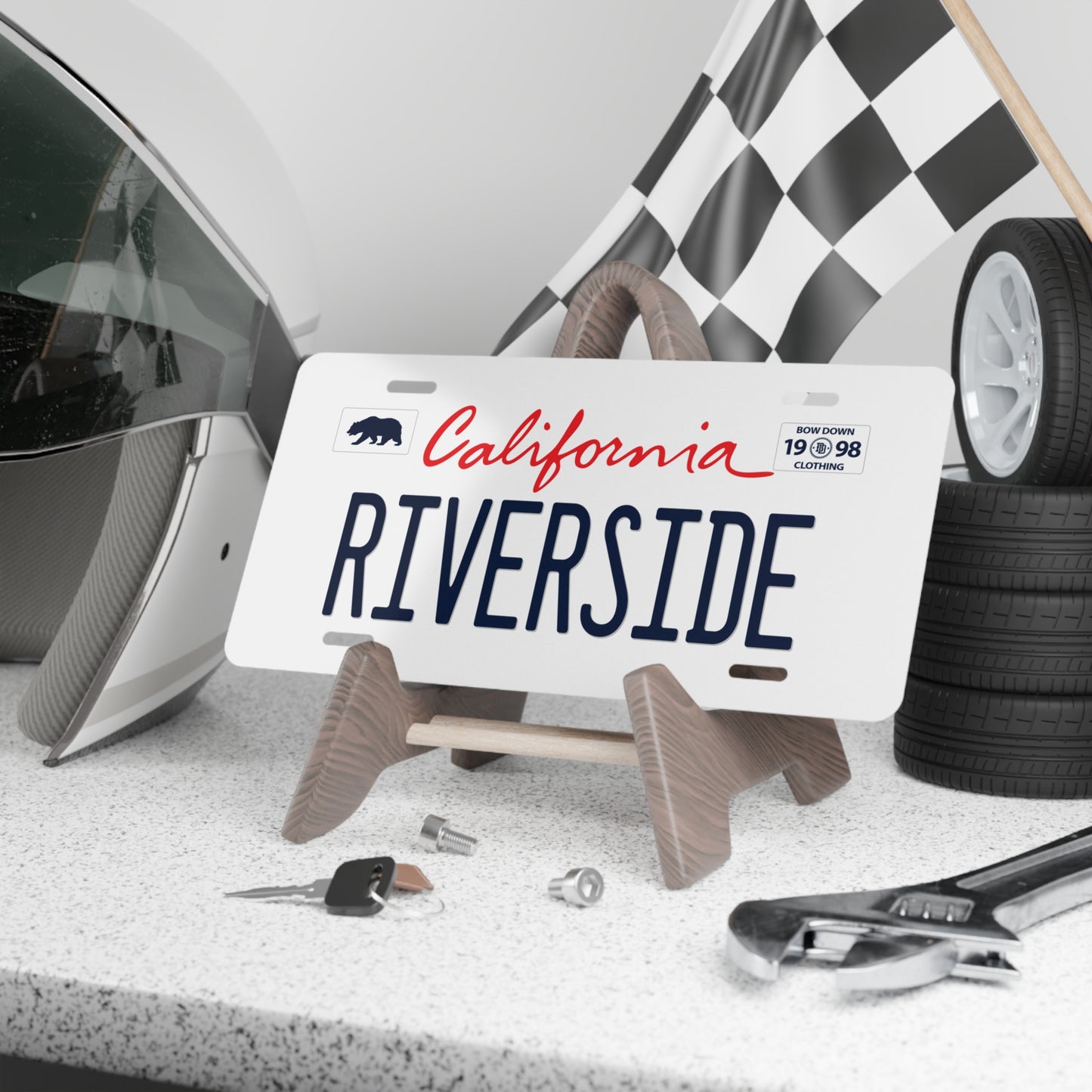 RIVERSIDE White Vanity Plate