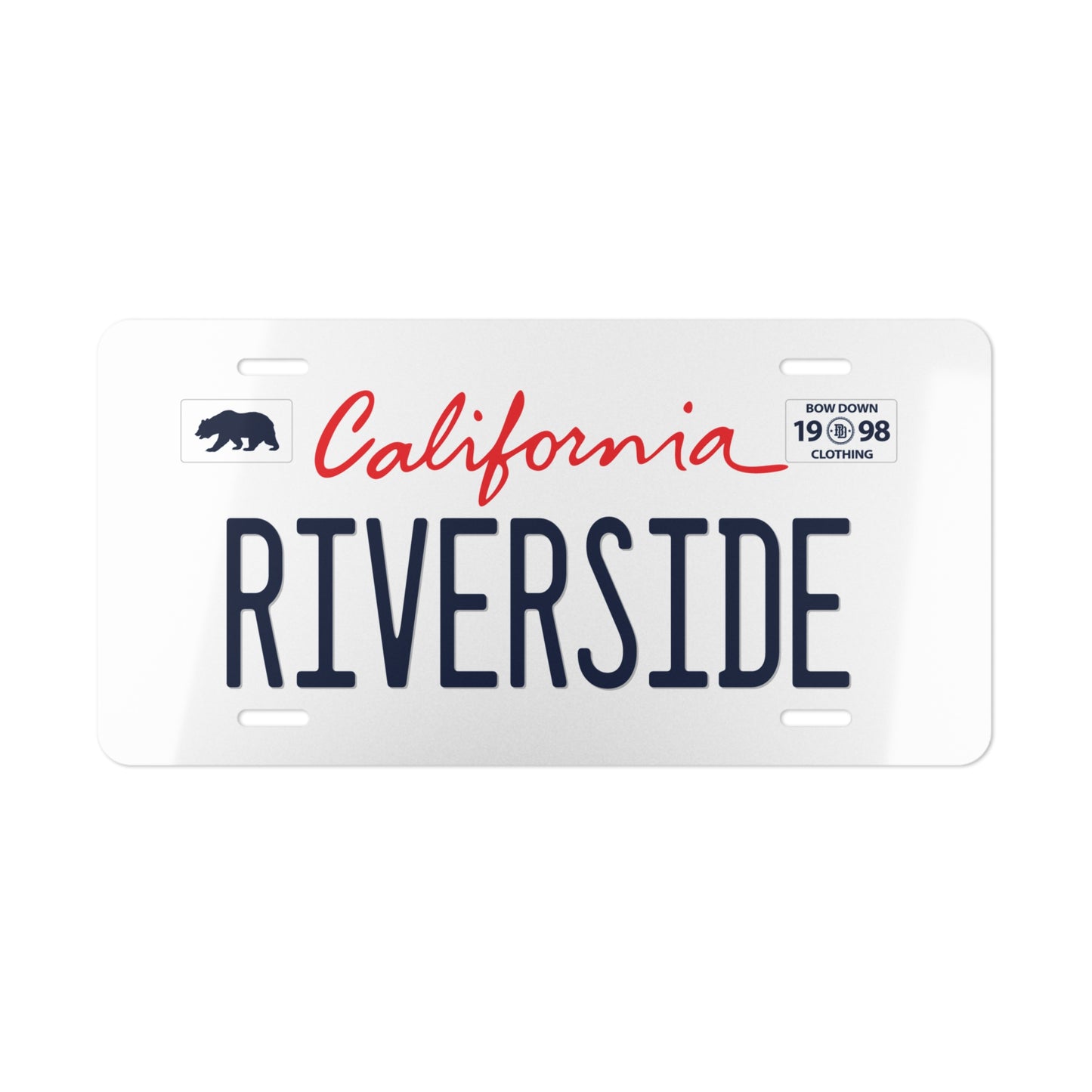 RIVERSIDE White Vanity Plate