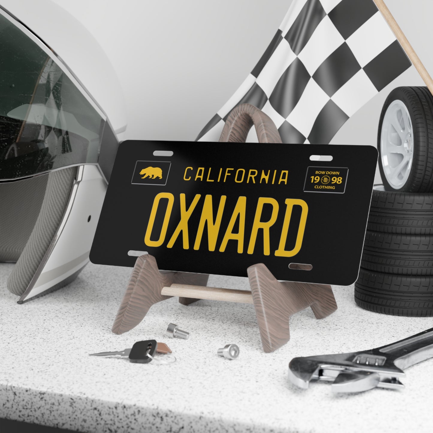 OXNARD Black Vanity Plate