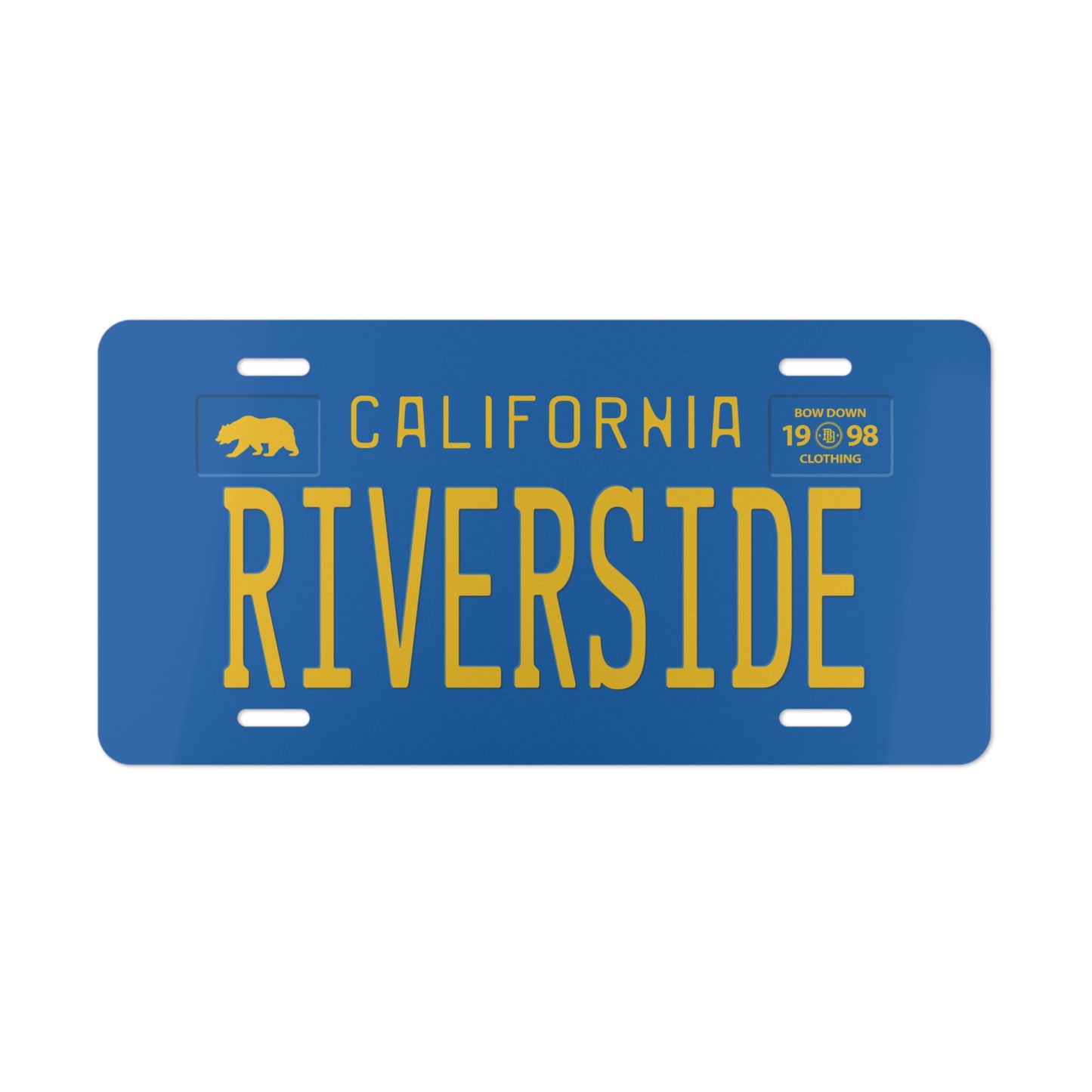 RIVERSIDE Blue Vanity Plate