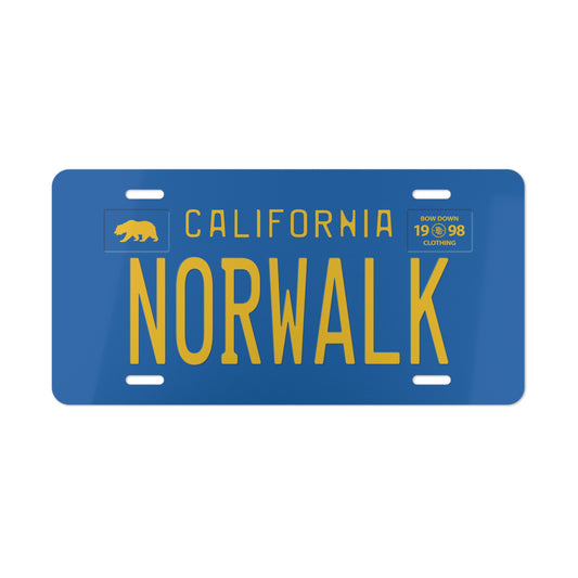 NORWALK Blue Vanity Plate