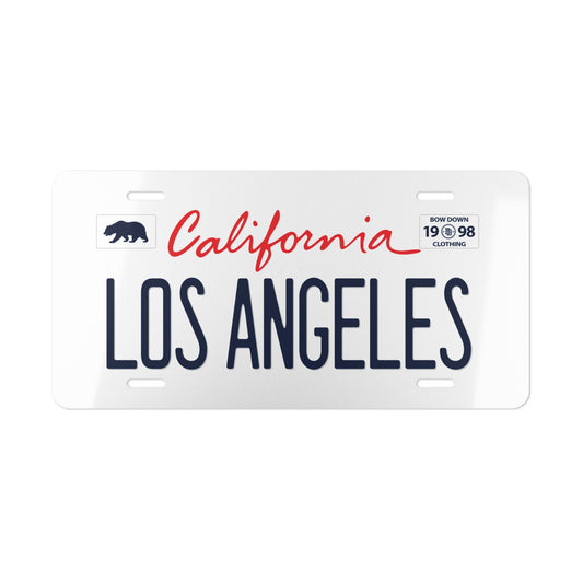 LOS ANGELES White Vanity Plate