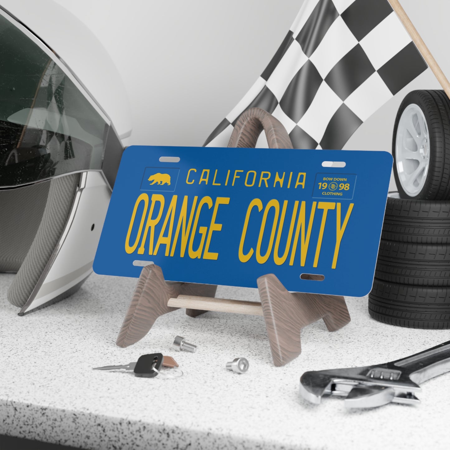 ORANGE COUNTY Blue Vanity Plate