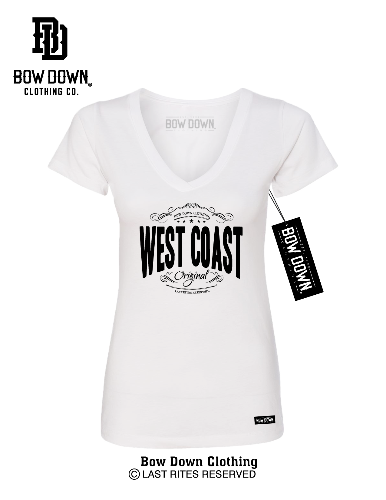 WEST COAST STAMP WOMEN'S V-NECK