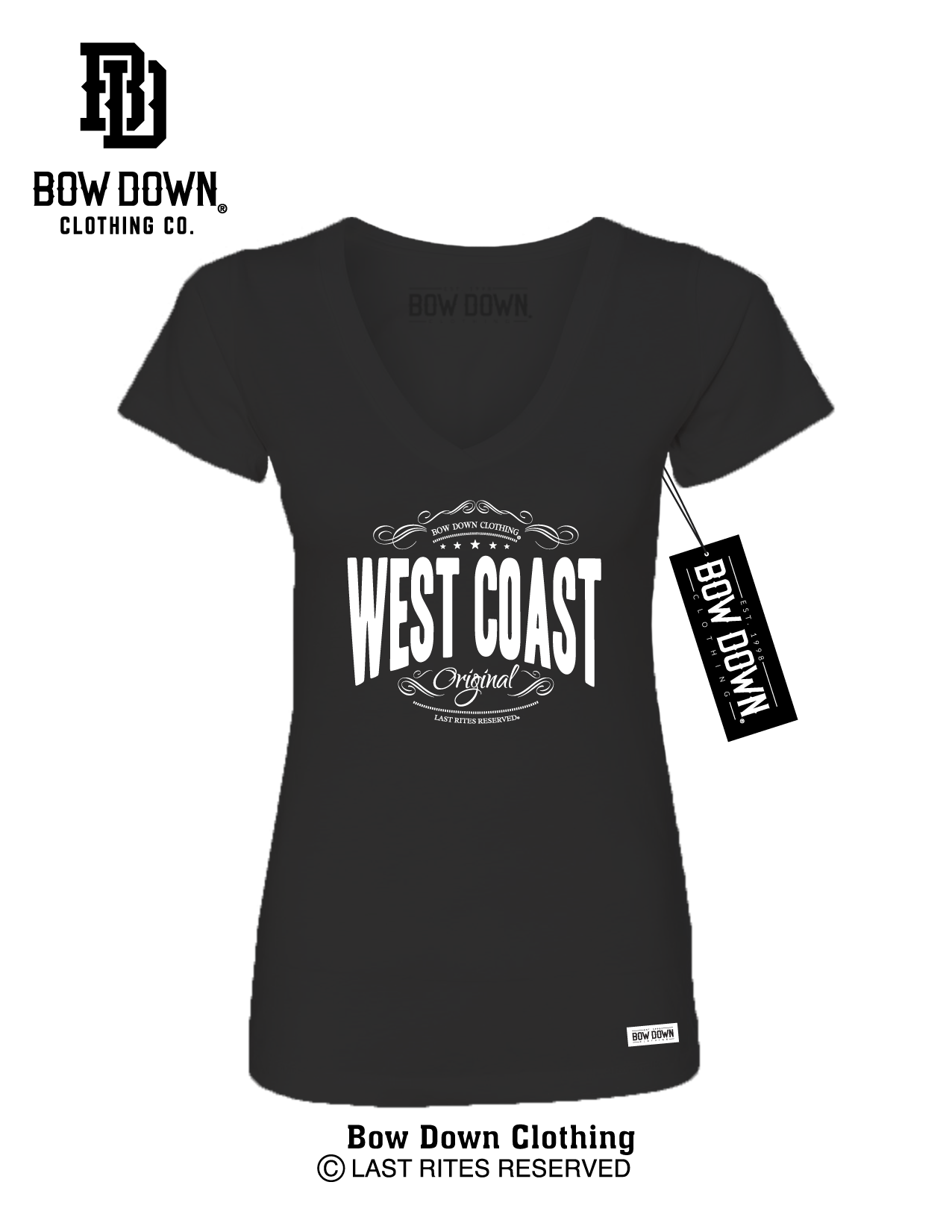 WEST COAST STAMP WOMEN'S V-NECK