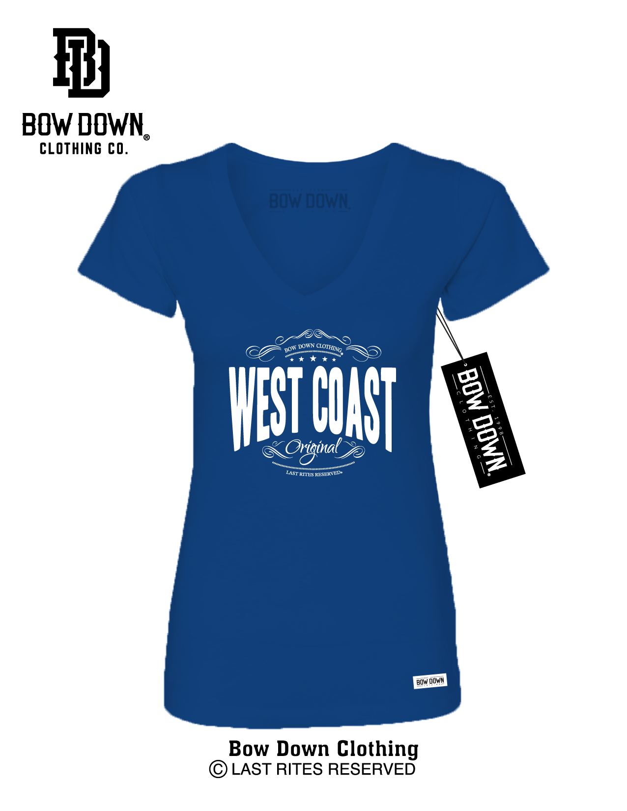 WEST COAST STAMP WOMEN'S V-NECK