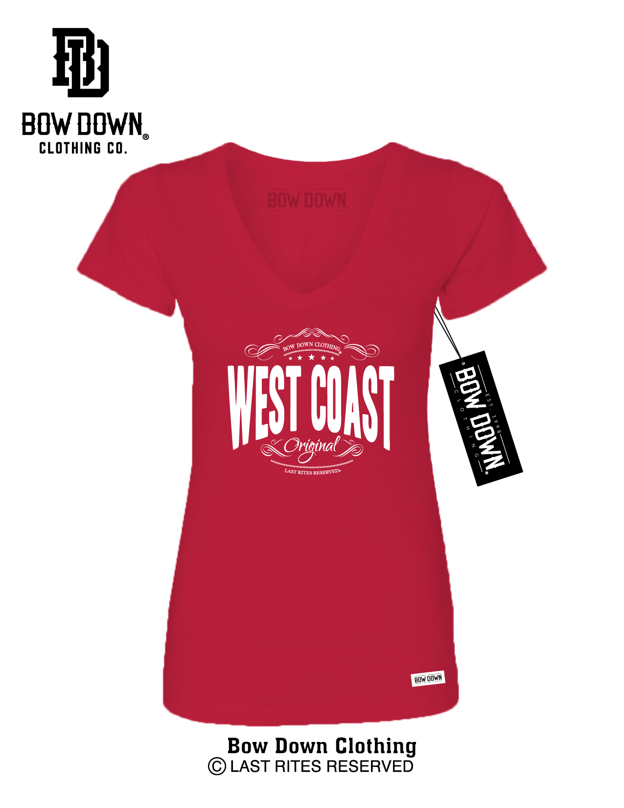 WEST COAST STAMP WOMEN'S V-NECK