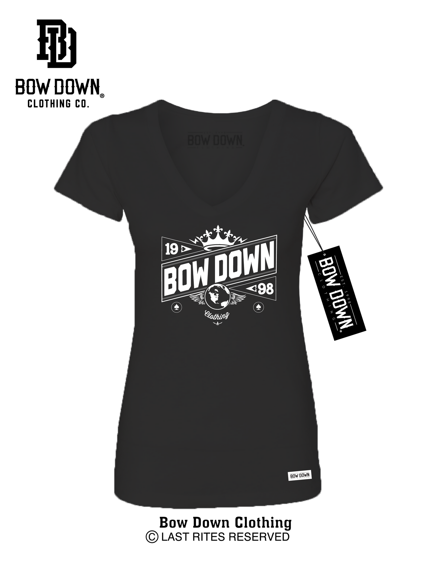 BOW DOWN CROWN 2 WOMEN'S V-NECK