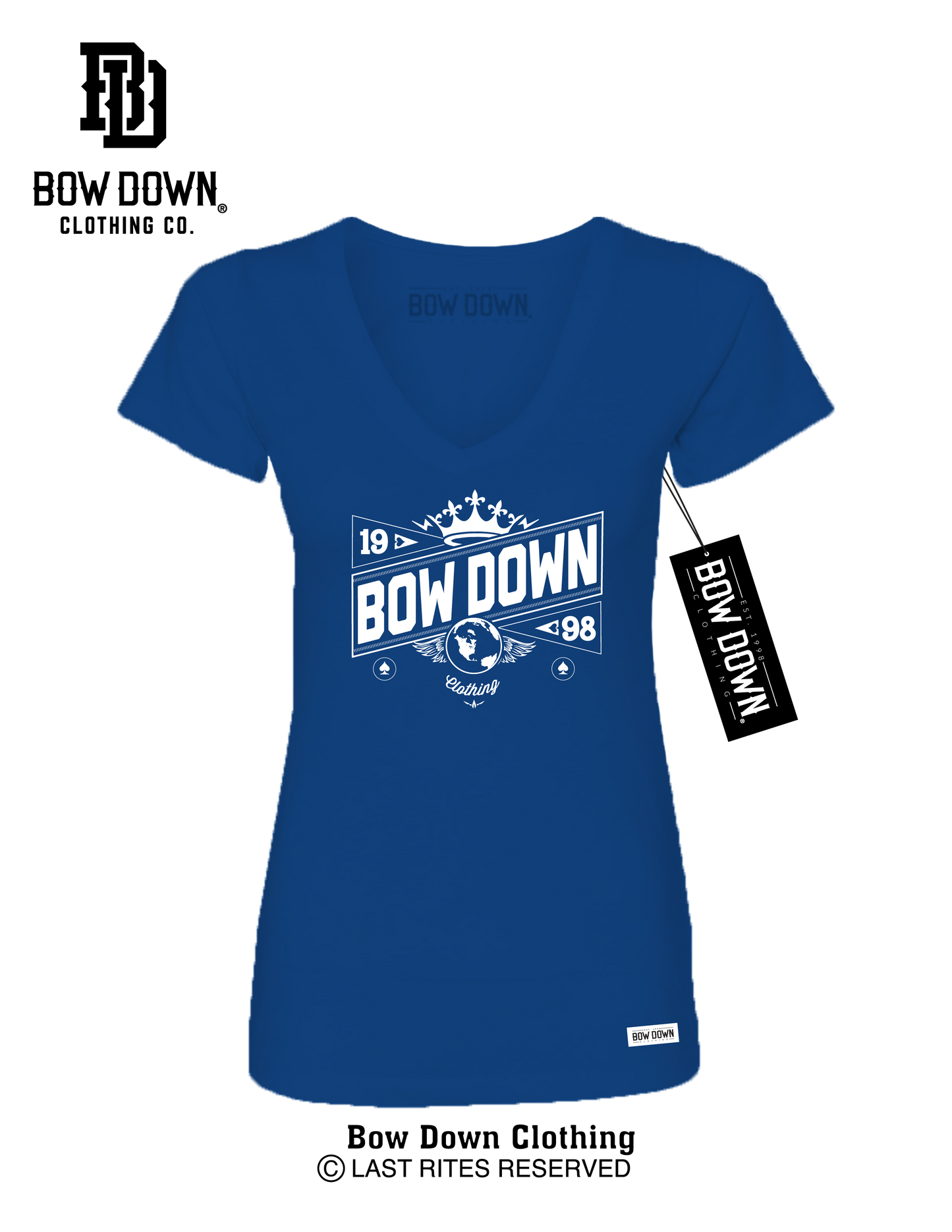 BOW DOWN CROWN 2 WOMEN'S V-NECK