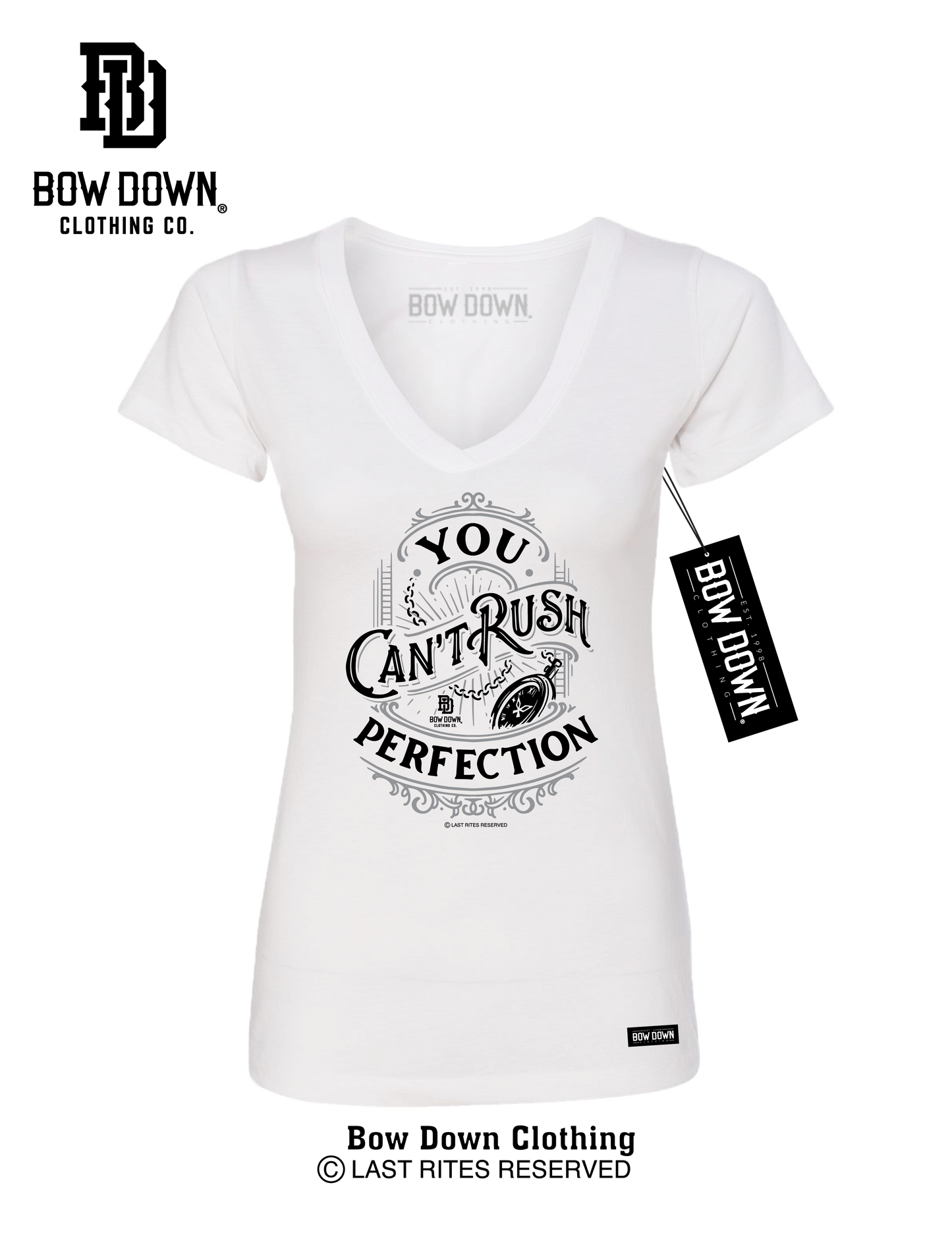 CAN'T RUSH PERFECTION WOMEN'S V-NECK