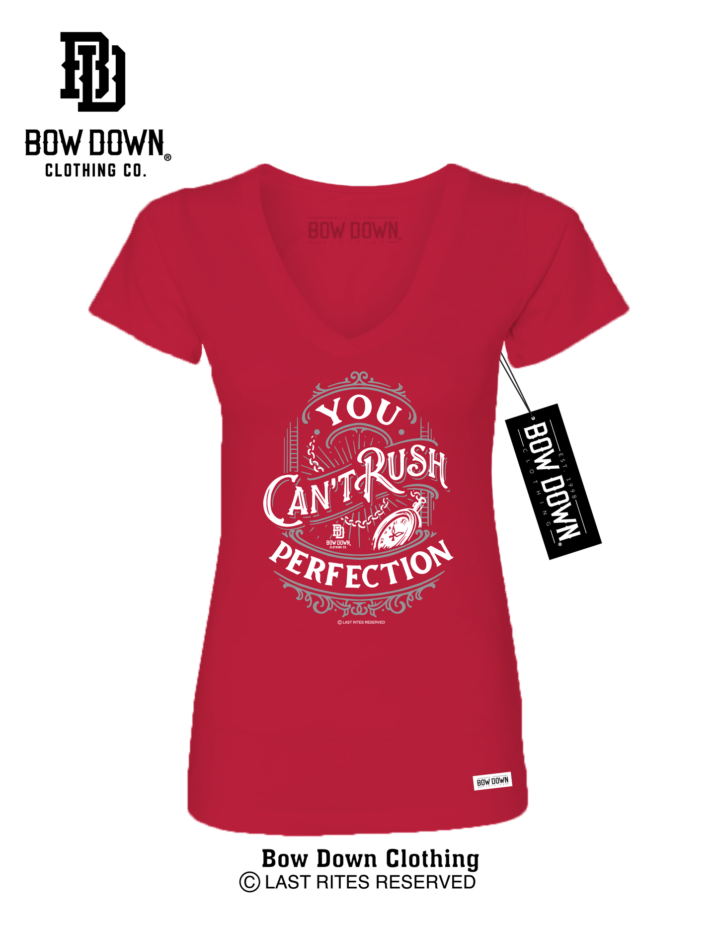 CAN'T RUSH PERFECTION WOMEN'S V-NECK