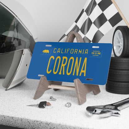 CORONA Blue Vanity Plate