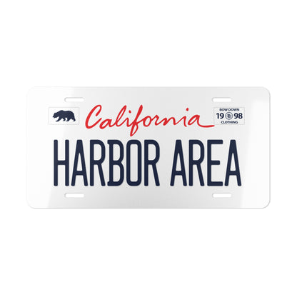 HARBOR AREA White Vanity Plate