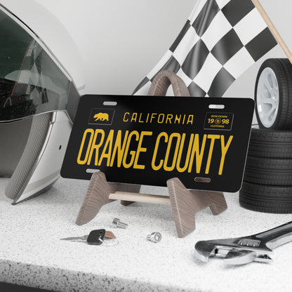 ORANGE COUNTY Black Vanity Plate