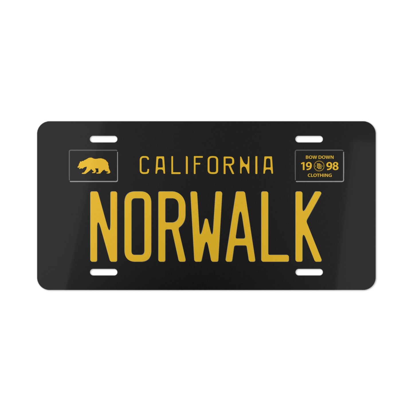 NORWALK Black Vanity Plate