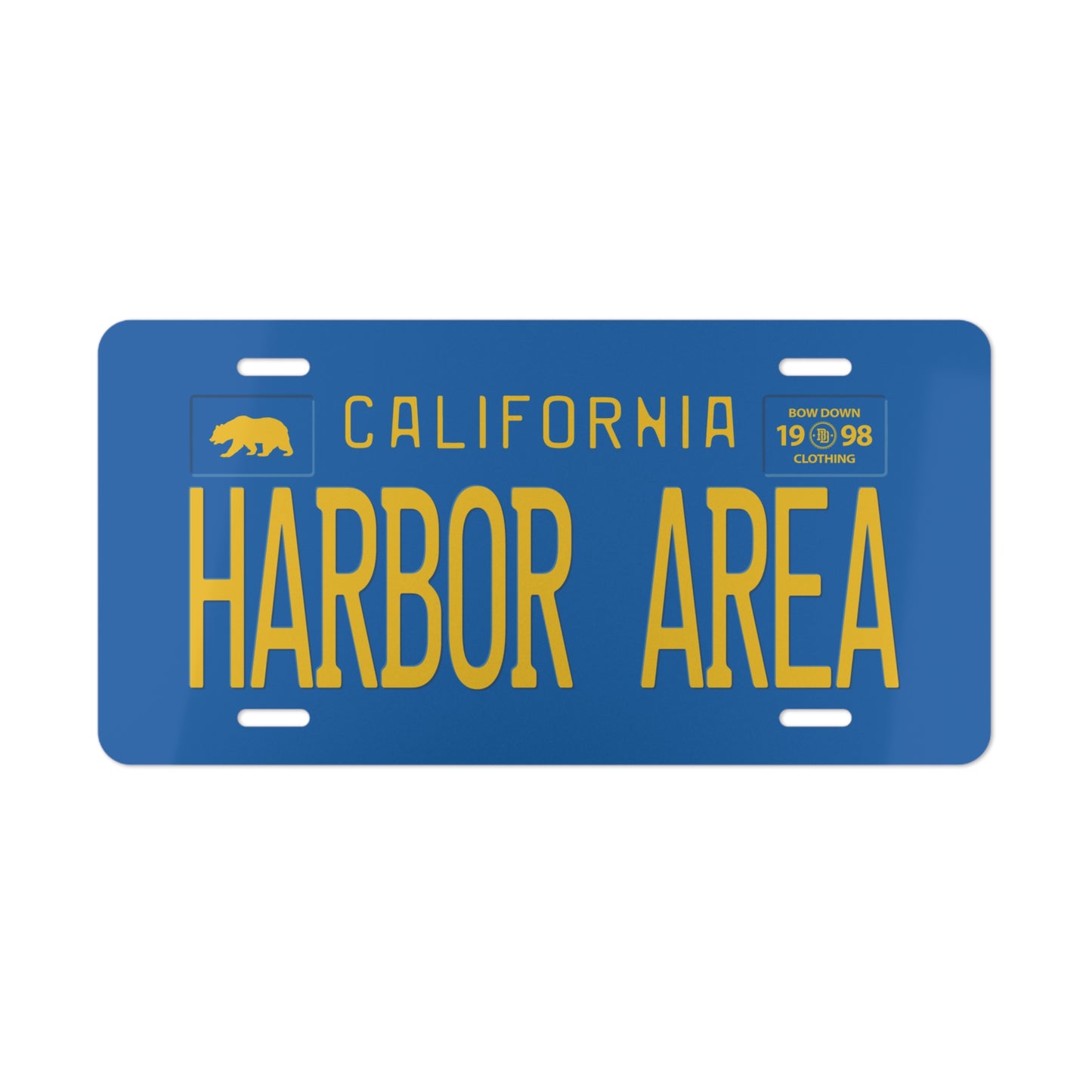 HARBOR AREA Blue Vanity Plate