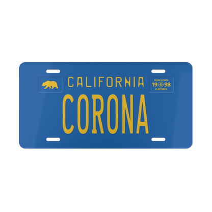 CORONA Blue Vanity Plate