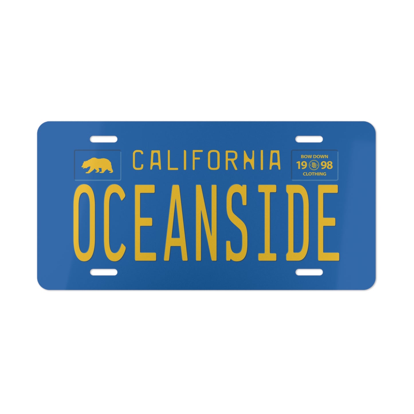 OCEANSIDE Blue Vanity Plate