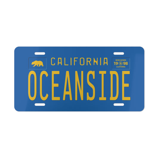 OCEANSIDE Blue Vanity Plate