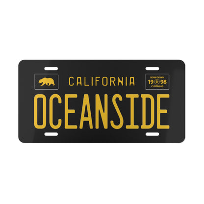 OCEANSIDE Black Vanity Plate