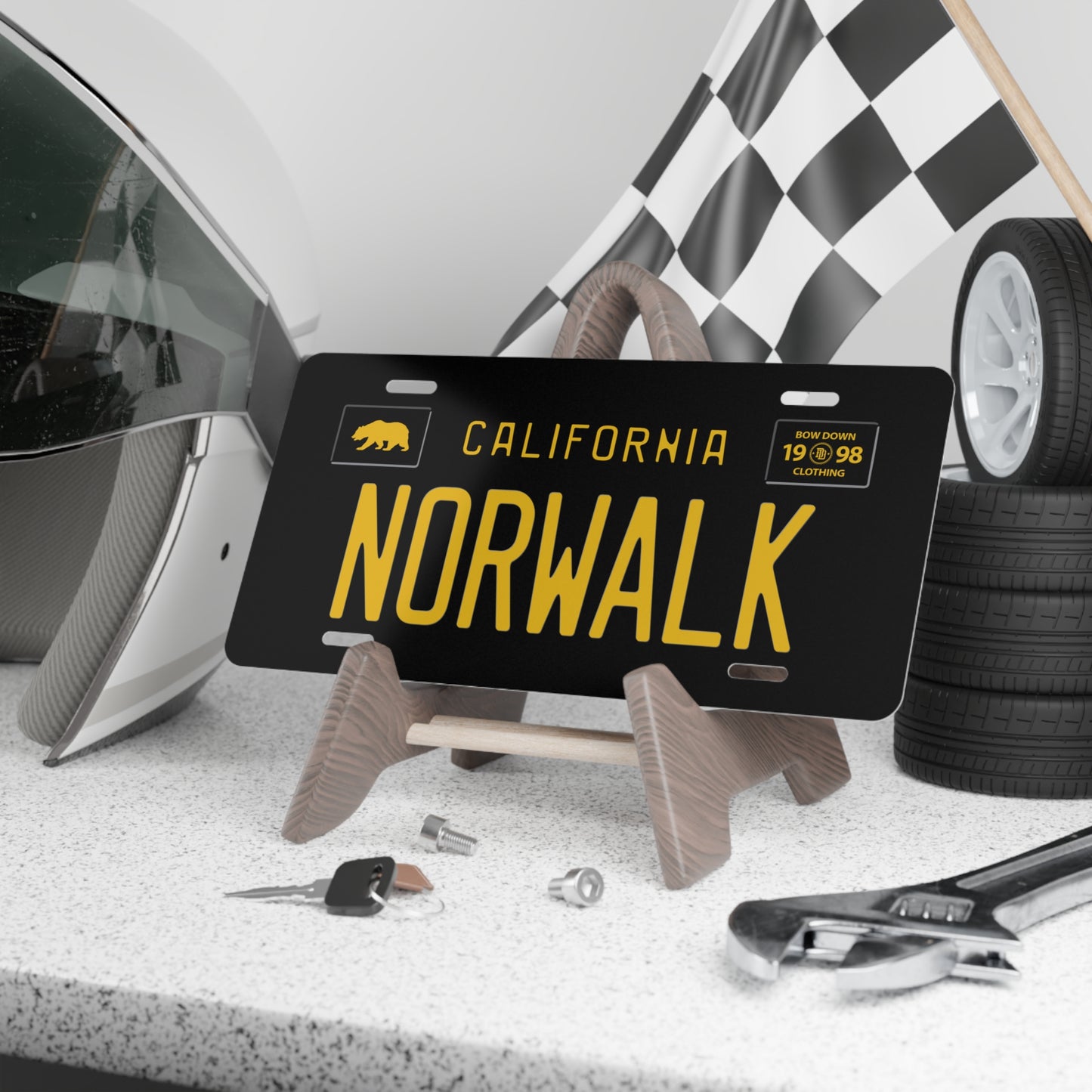 NORWALK Black Vanity Plate