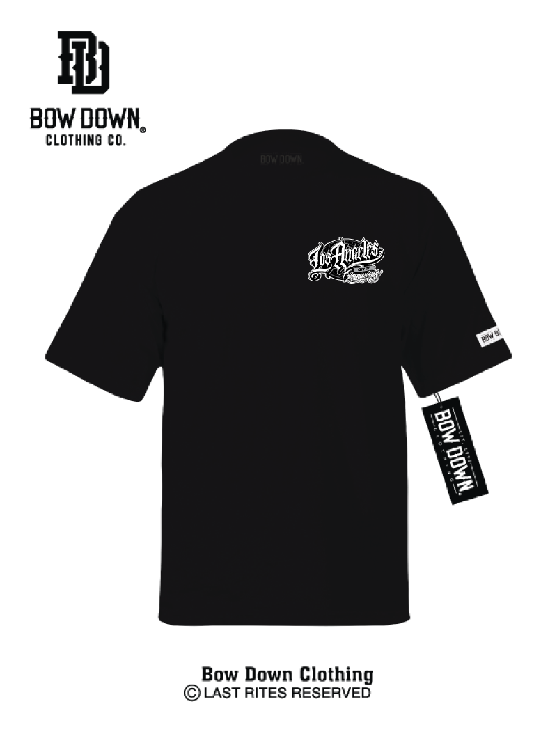 Black Los Angeles City of Champions Baseball Tshirt Maxx242 x Bow Down Clothing