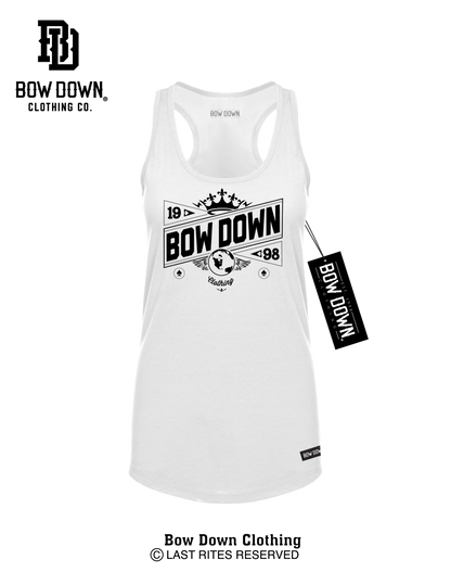 BOW DOWN CROWN 2 WOMEN'S RACERBACK