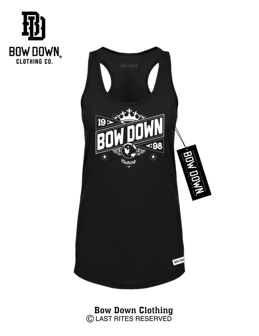 BOW DOWN CROWN 2 WOMEN'S RACERBACK
