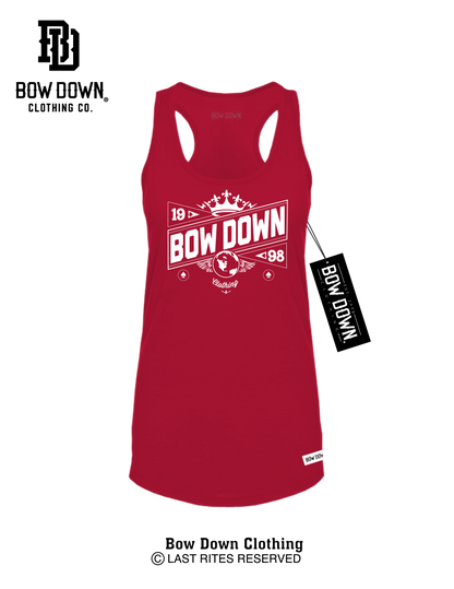 BOW DOWN CROWN 2 WOMEN'S RACERBACK