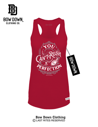 CAN'T RUSH PERFECTION WOMEN'S RACERBACK
