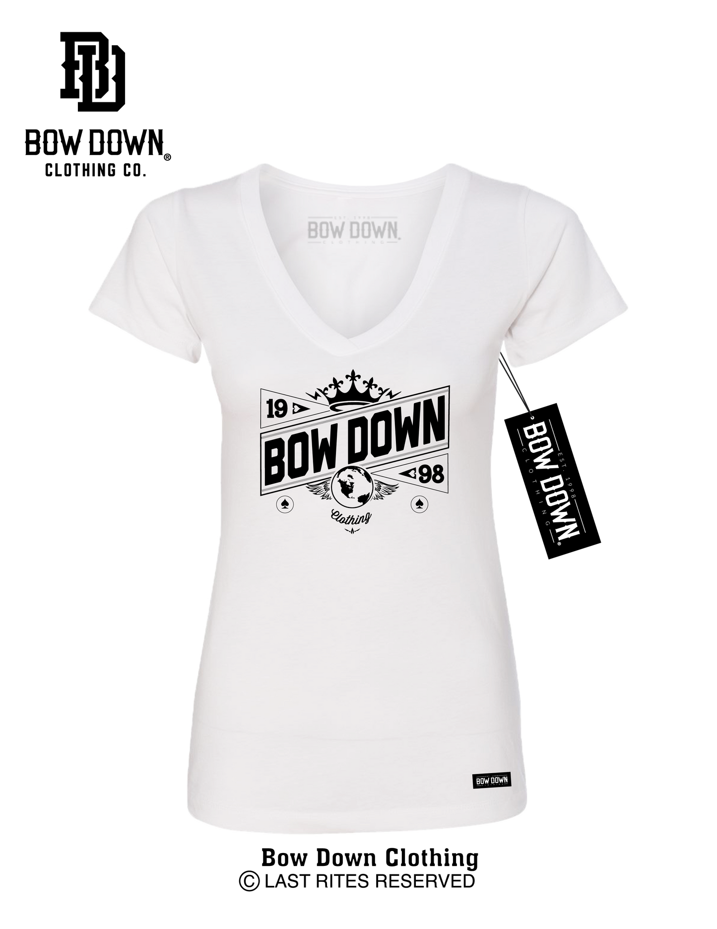 BOW DOWN CROWN 2 WOMEN'S V-NECK